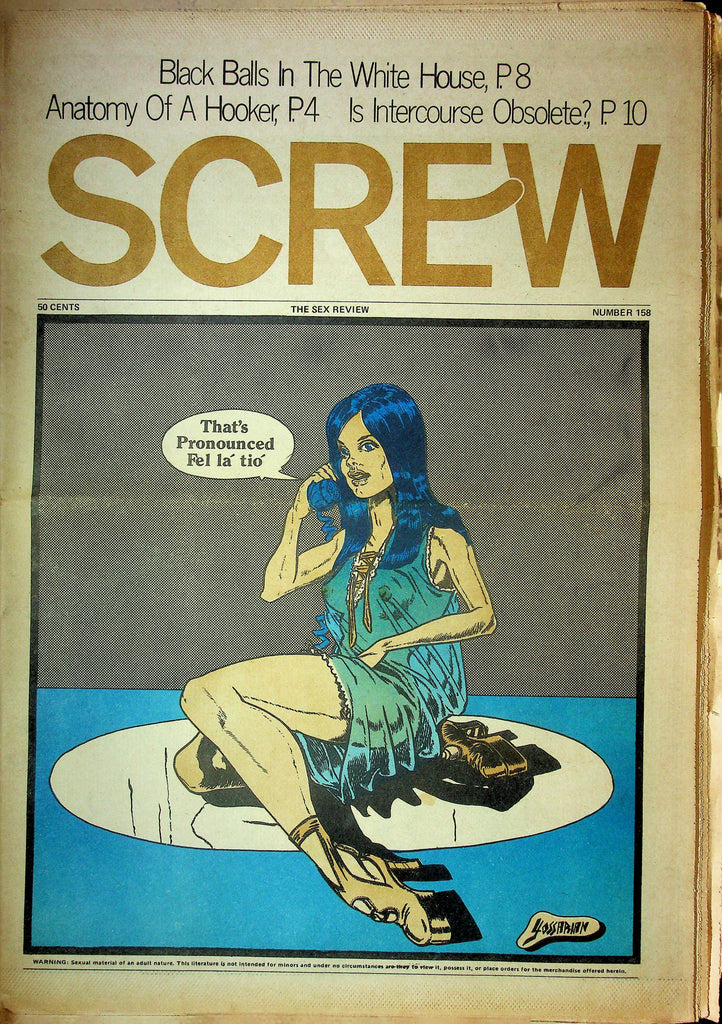 Screw Men's Newspaper Black Balls In The White House No.158 March 13 1972 061124OSRP