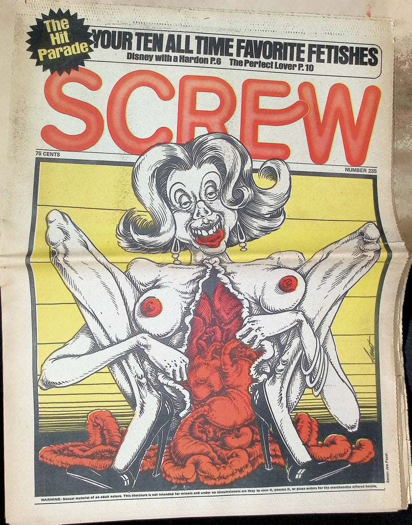Screw Newspaper #235 September 3 1973 All Time Favorite Fetishes Fetish Men's Adult Newspaper -081524AMP2
