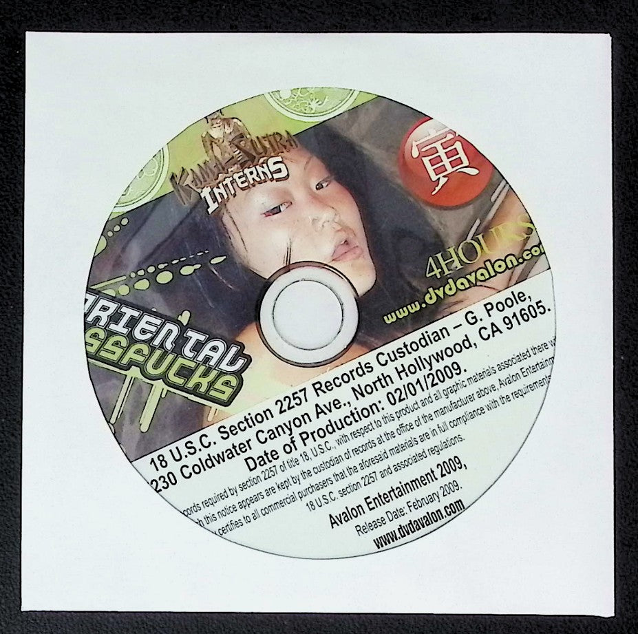 Kama Sutra Interns: Oriental Assfucks - Case/Cover Art Not Included - 4 Hour Adult DVD  - 081925AKDVD-B