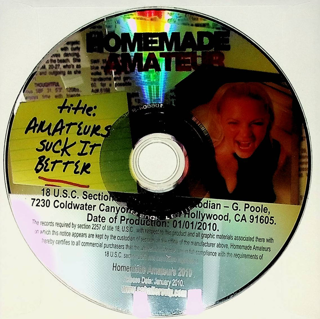 Amateurs Suck It Better DVD Homemade Amateur 2010 No Case or Cover Art 051624tsdvdA66