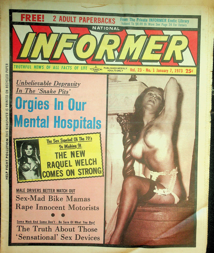 Informer Adult Newspaper  Raquel Welch / Sensational Sex Devices   January 7, 1973   090526lmp-GSC