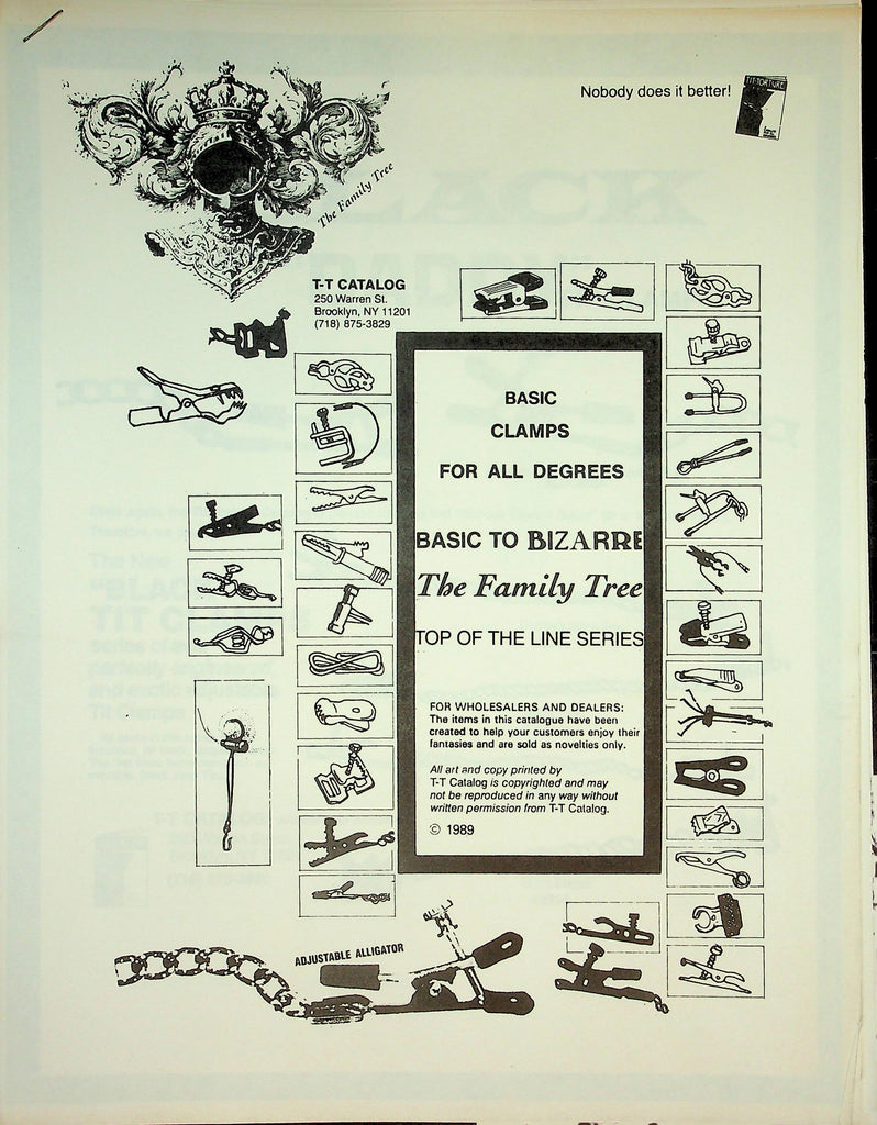 Tit Torture T-T Catalogs  Tit Toys From Basic To Bizarre  1989    100826lmp-GSC