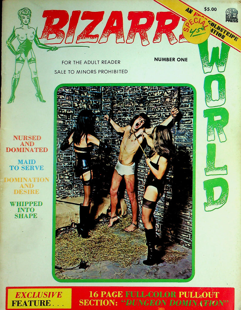 Bizarre World Fetish Magazine  Nursed And Dominated / Exclusive 16 Page Pull-out "Dungeon Domination" #1 1970     100726lmp-GSC