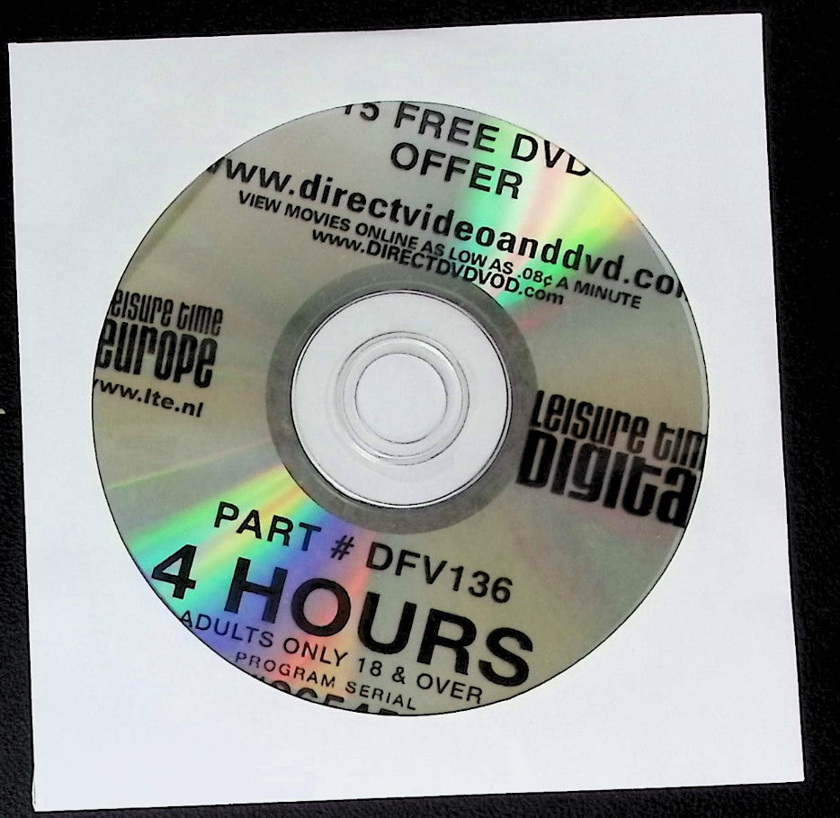 Leisure Time Digital Part #DFV136 - Case/Cover Art Not Included - 4 Hour Adult DVD - 082125AKDVD-A