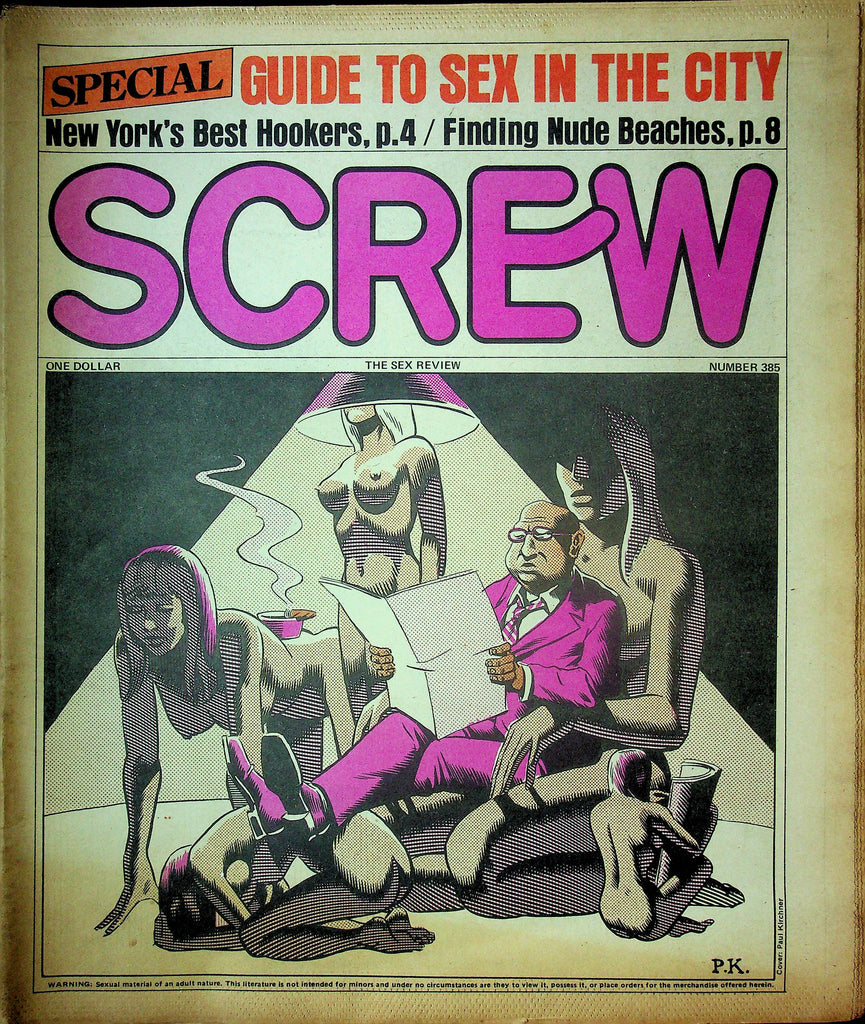 Screw Men's Newspaper New York Guide No.385 July 19 1976 061324OSRP
