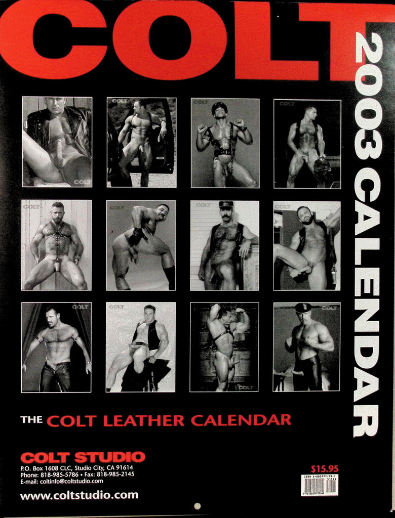 Colt Studio Leather 2003 Wall Calendar Gay Man BIG Hunky Buff Men 041326AMP2