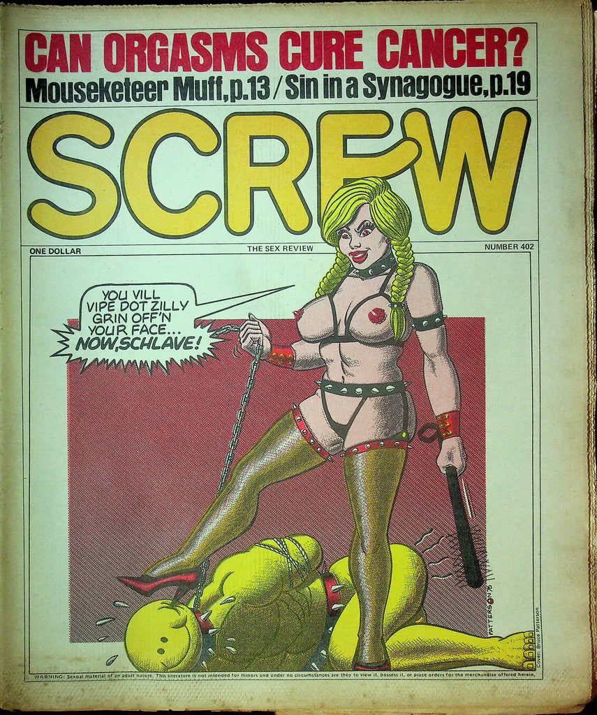 Screw Men's Newspaper Mouseketeer Muff No.402 November 15 1976 061324OSRP