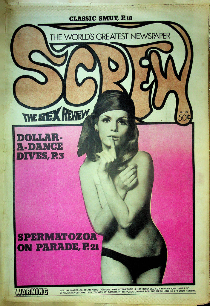 Screw Men's Newspaper Dollar Dance Divas No.137 October 18 1971 061124OSRP