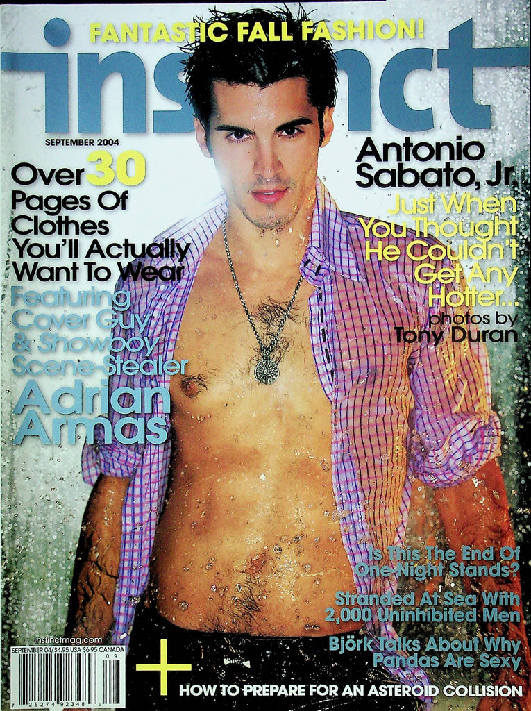 Instinct Gay Interests Magazine Antonio Sabato Jr. & Adrian Armas September 2004 072524RP