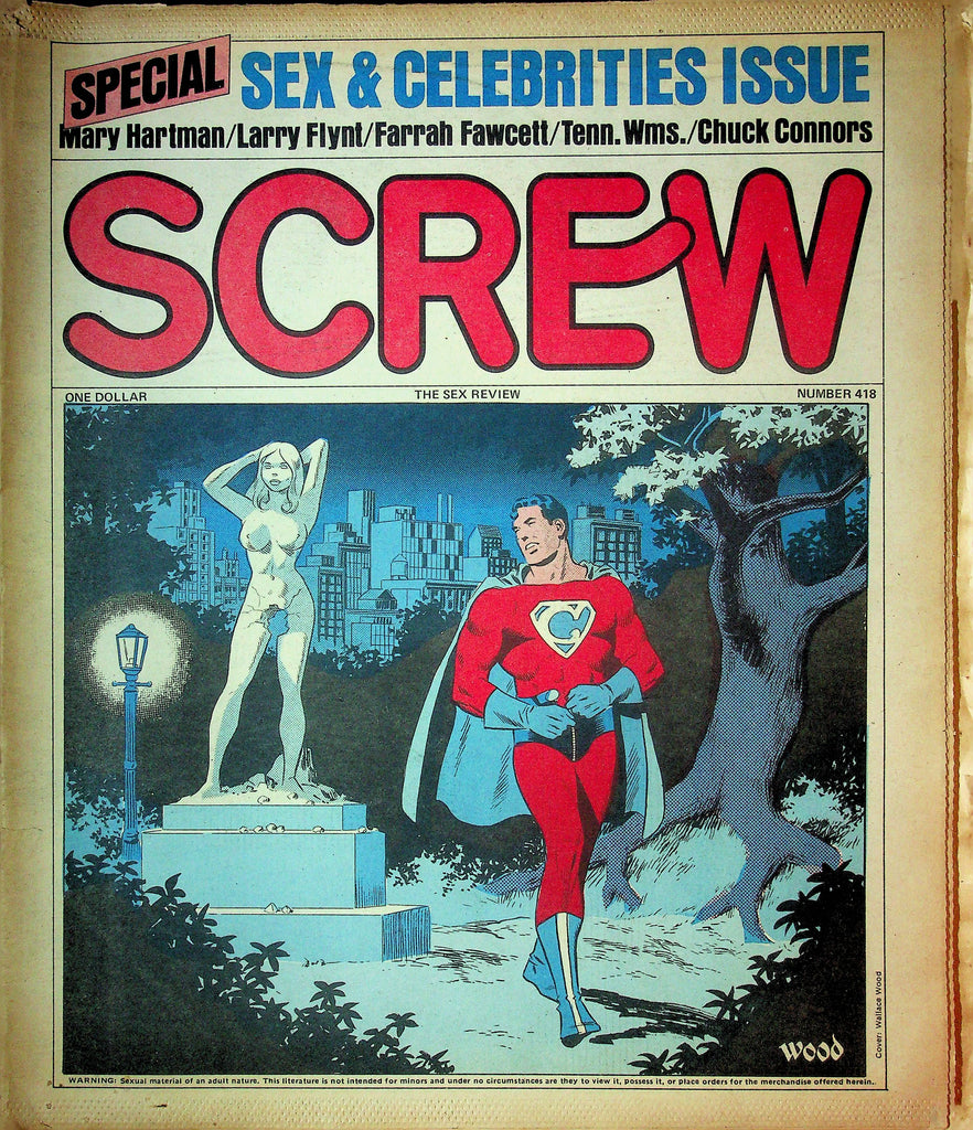 Screw Men's Newspaper Special Sex & Celebrities Issue No.418 March 7 1977 061224OSRP
