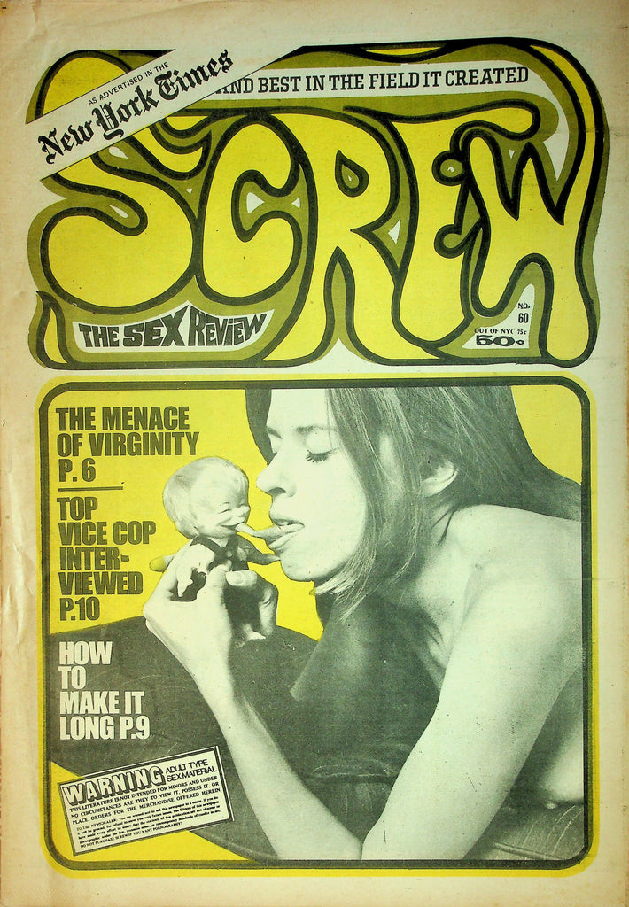 Screw Adult Newspaper  The Menace Of Virginity   #60   April 27, 1970   090526lmp-GSC