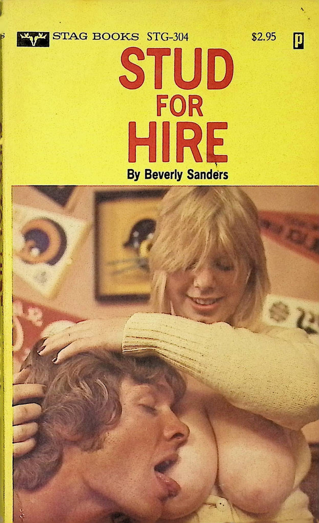 Stud for Hire by Beverly Sanders STG-304 1980 Stag Books Adult Erotic Paperback Novel-060324AMP