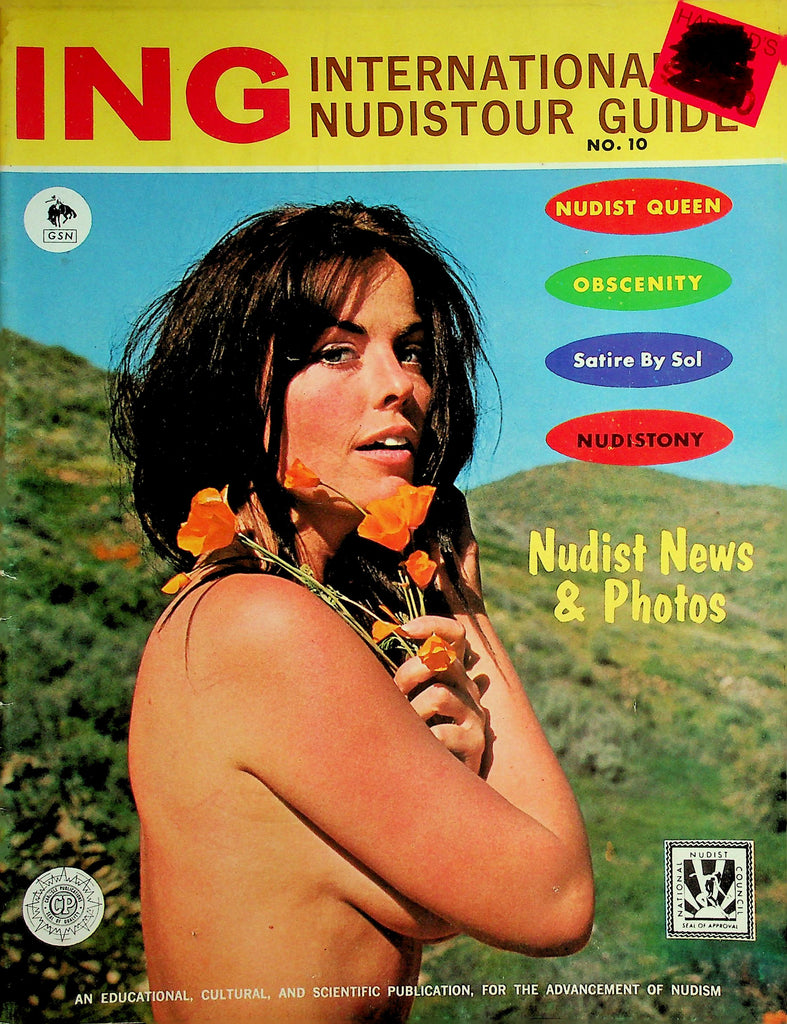 ING International Nudist Tour Guide Magazine  Nudist Queen / Satire By Sol   #10  1960's    050726lmp