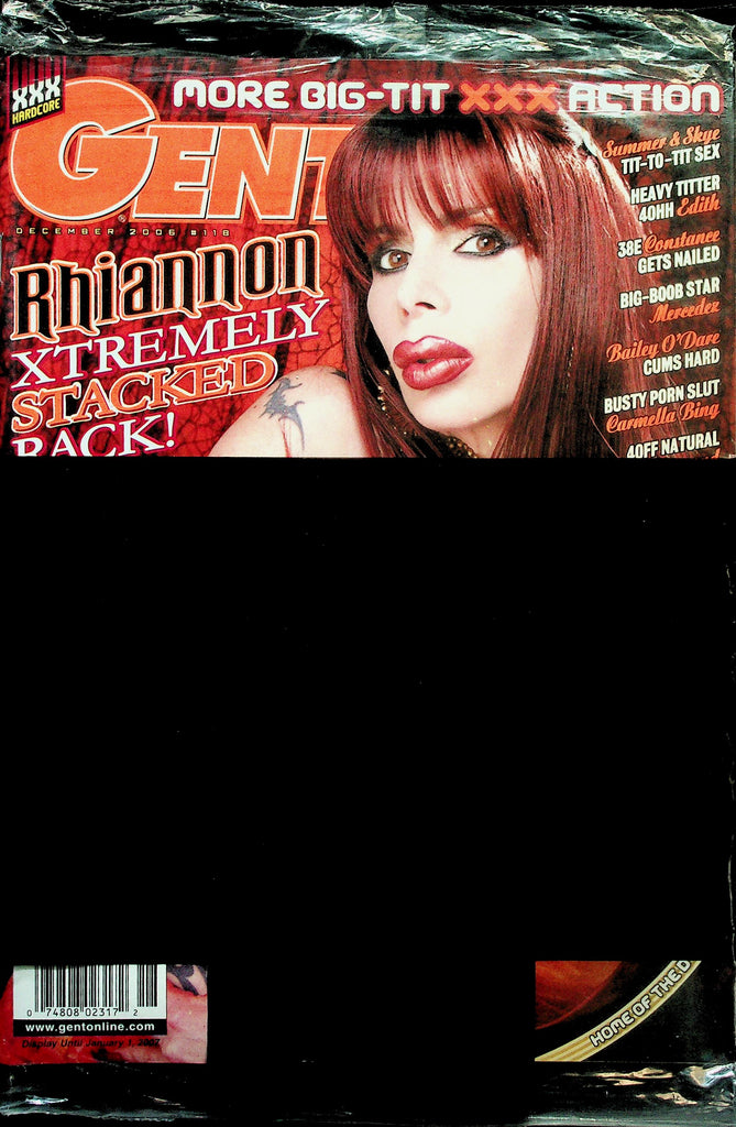 Gent Busty Magazine   Covergirl Rhiannon   December 2006   new/sealed   121625lmp