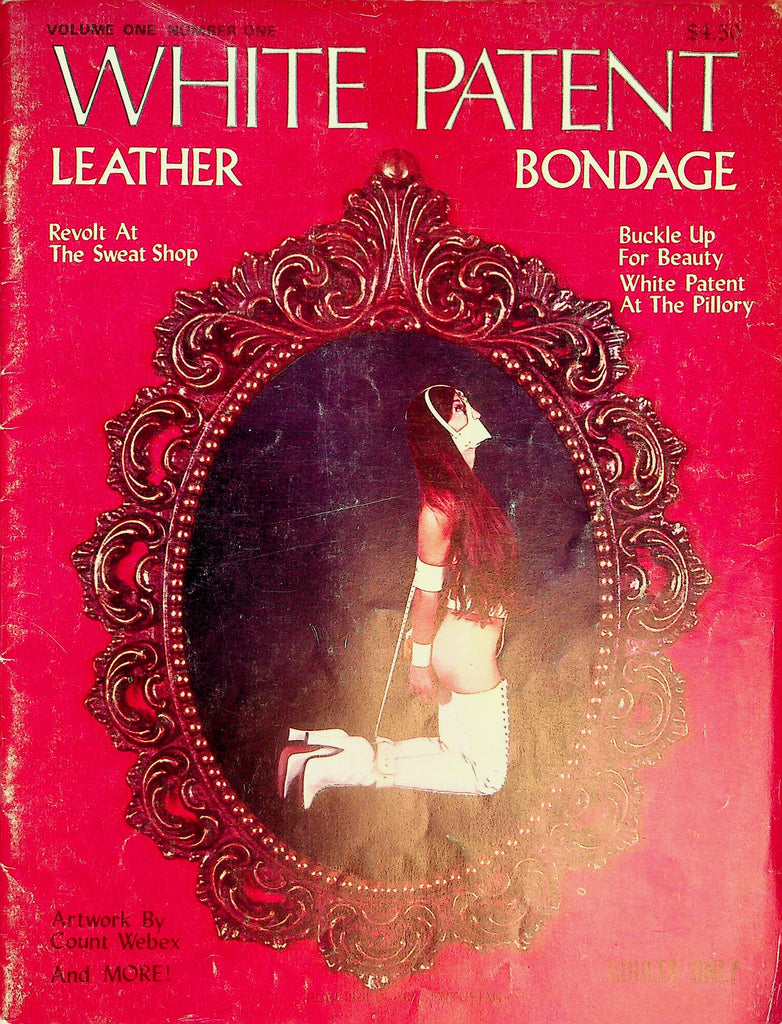 White Patent Leather Bondage Magazine  Buckle Up For Beauty White Patent At The Pillory  vol.1 #1  1970's   032326lmp