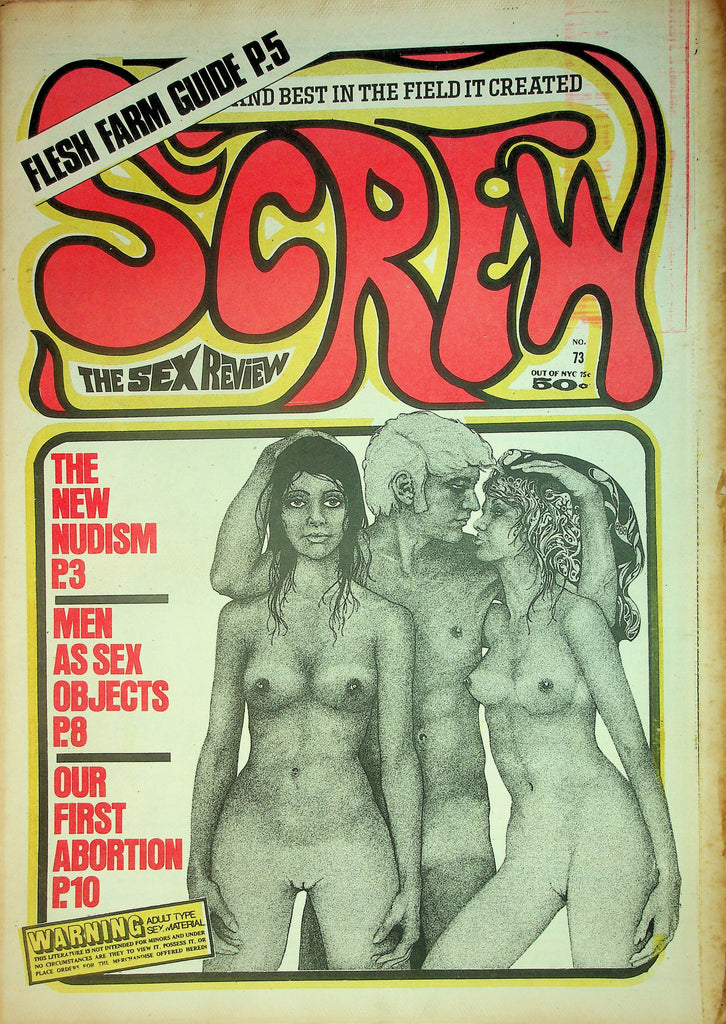 Screw Adult Newspaper  The New Nudism  #73 July 27, 1970   090526lmp-GSC