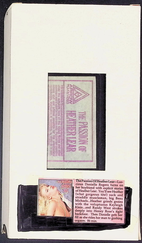 Passion of Heather Lear ft. Danielle Rogers, Heather Lear Adult VHS Arrow Film & Video 102425AKVHS2