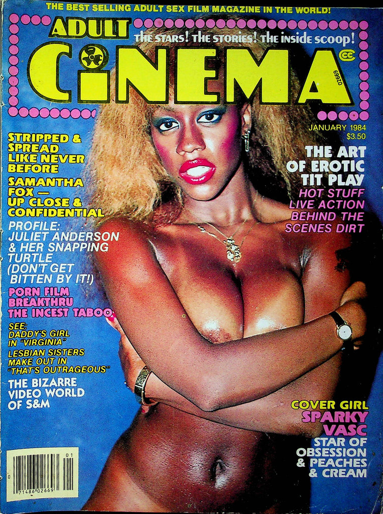 Adult Cinema Magazine Sparky Vasc & Samantha Fox January 1984 062823RP