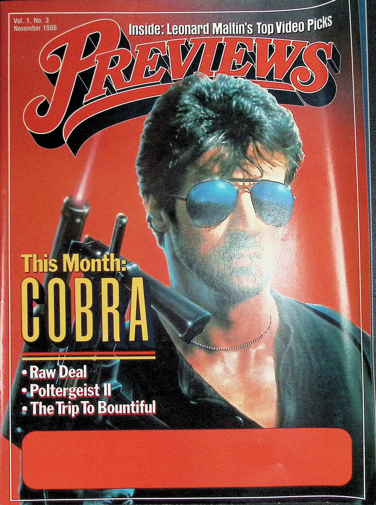 Previews Magazine V1 N3 November 1986, Sylvester Stallone Cobra 090726LLP