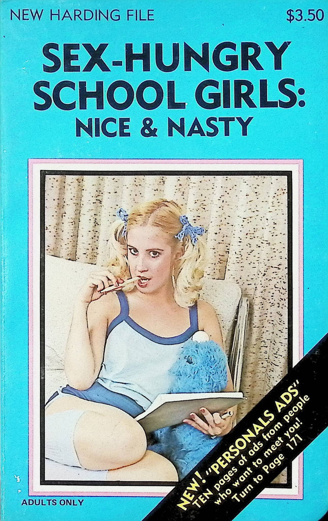 18+ Sex Hungry Girls NHF-119 1983 New Harding File  Adult Paperback Novel -111824AMP