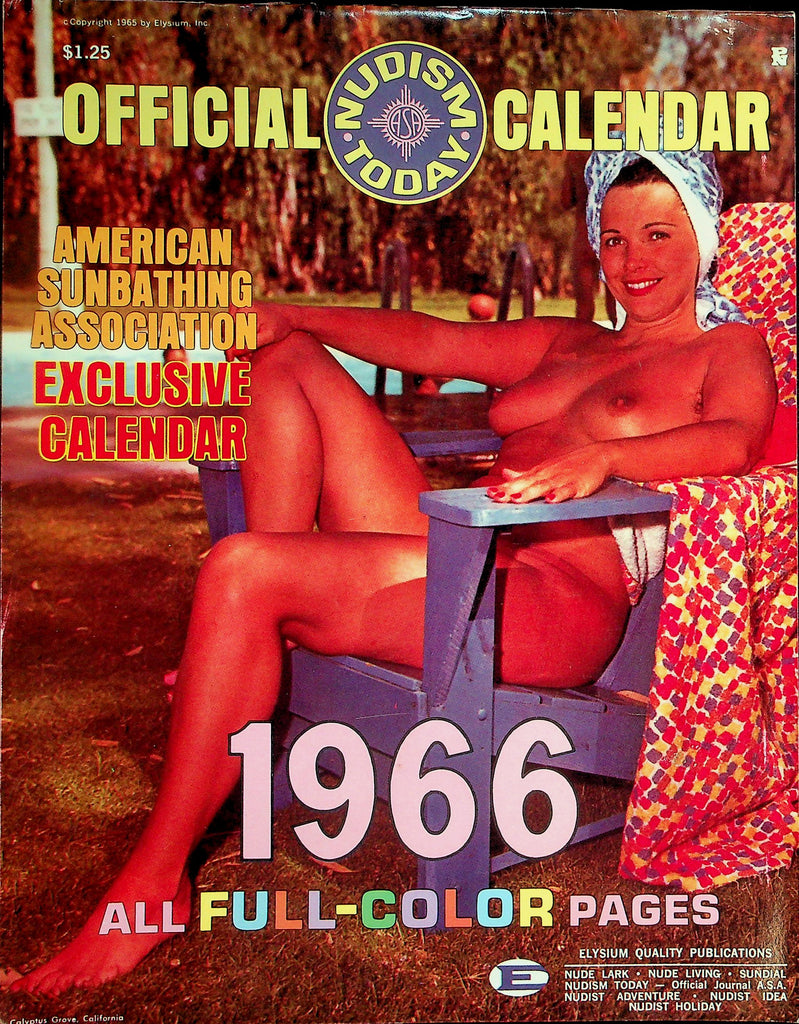 Nudism Today Official Calendar  1966  by Elysium    100526lmp-GSC