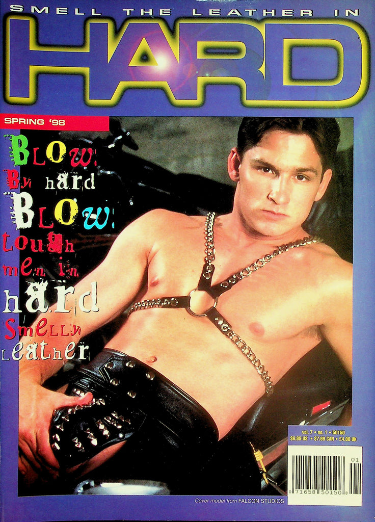 Hard Gay Magazine  Hot Men In Leather!  Cover Guy Travis Wade  vol.7 #1 1998    041626lmp