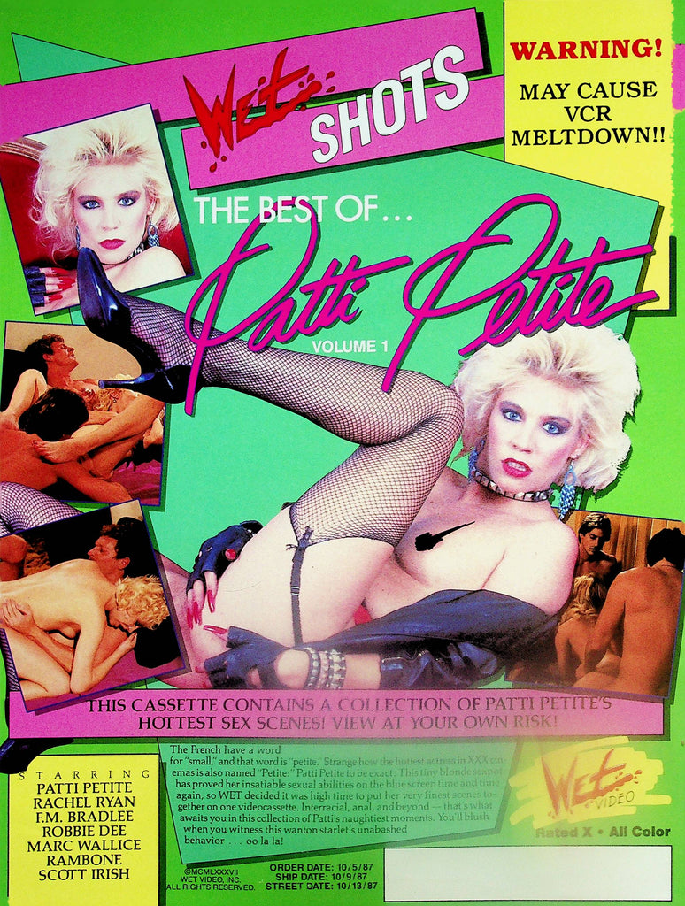 The Best Of Patti Petite vol.1  & Both Ends Burning Starring Amber Lynn  Adult Movie Slick  1987  062425lm-p