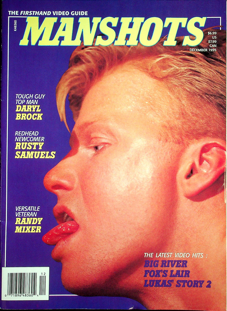 Manshots Gay Magazine  Cover Guy Rusty Samuels   December 1995   041826lmp