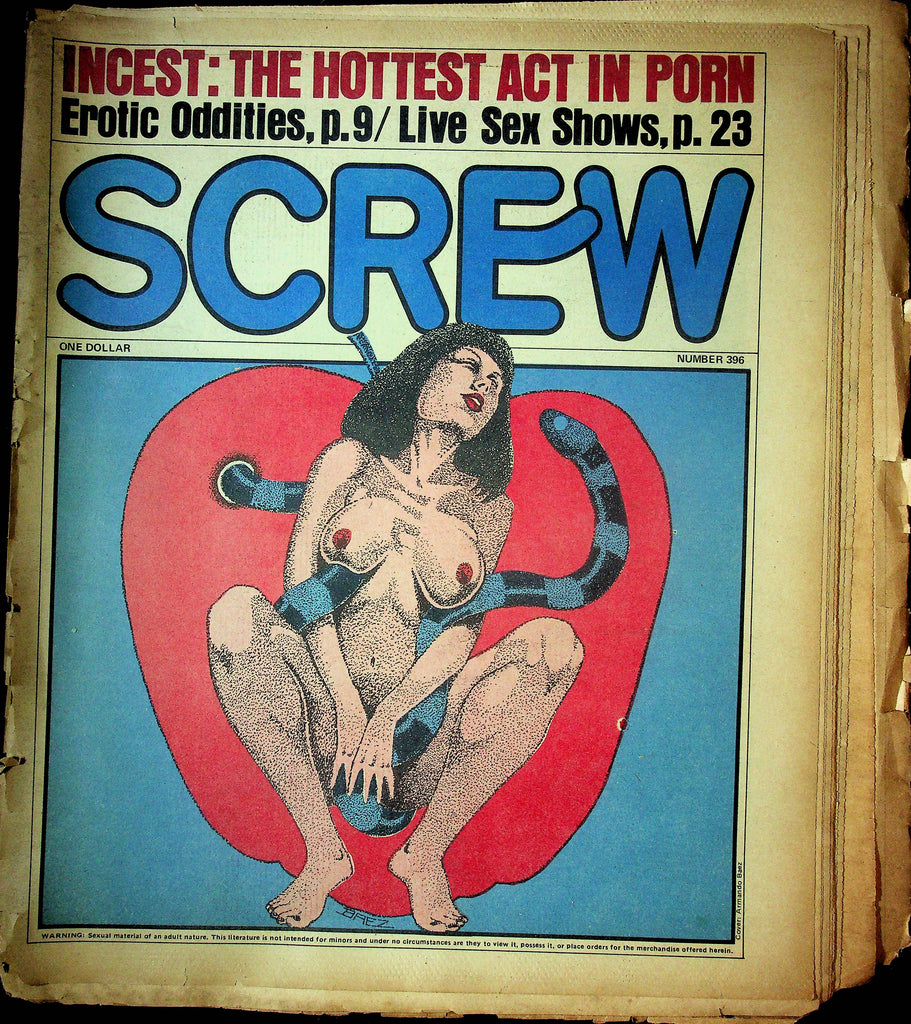 Screw Men's Newspaper Live Sex Shows No.396 October 4 1976 061324OSRP