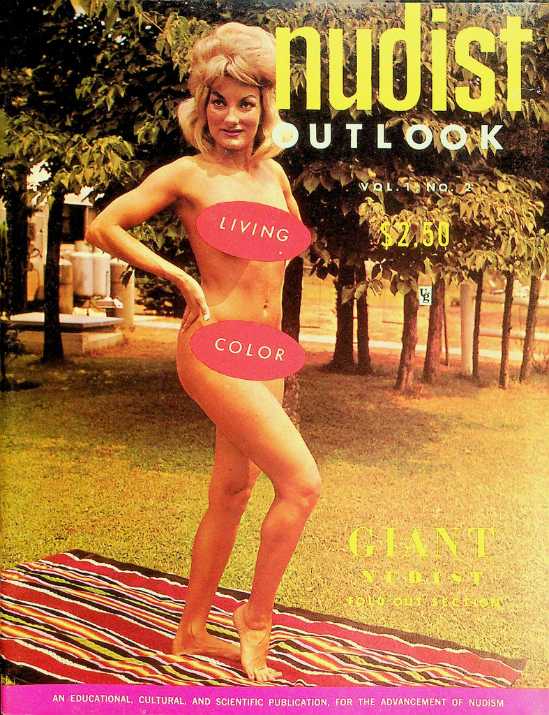 Nudist Outlook Magazine  In The Pursuit Of Happiness  w/Giant Nudist Poster   vol.1 #2 1960's  081826lmp-GSC