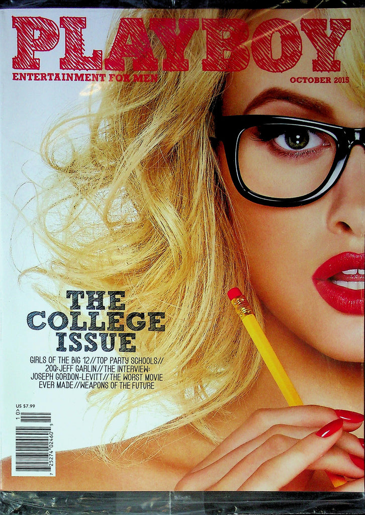 Playboy Magazine The College Issue Ft. Jeff Garlin & Joseph Gordon-Levitt October 2015 Sealed 091625RP-