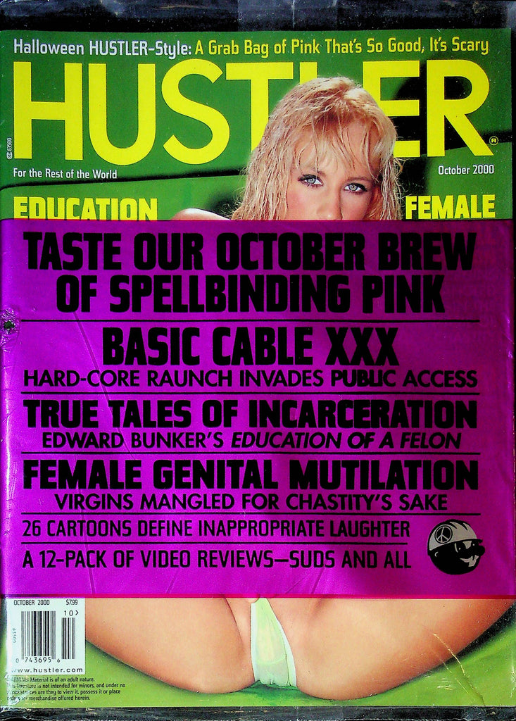 Hustler Magazine Education Of A Felon October 2000 122624RP