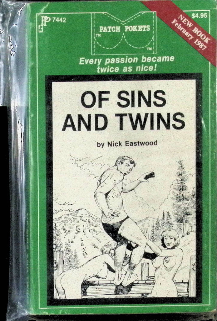 Of Sins and Twins by Nick Eastwood February 1987 Patch Pokets Book Greenleaf Classics Adult Novel-042324AMP