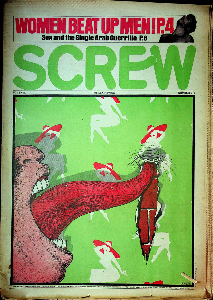 Screw Men's Newspaper Sex And The Single Arab No.213 April 2 1973 061224OSRP