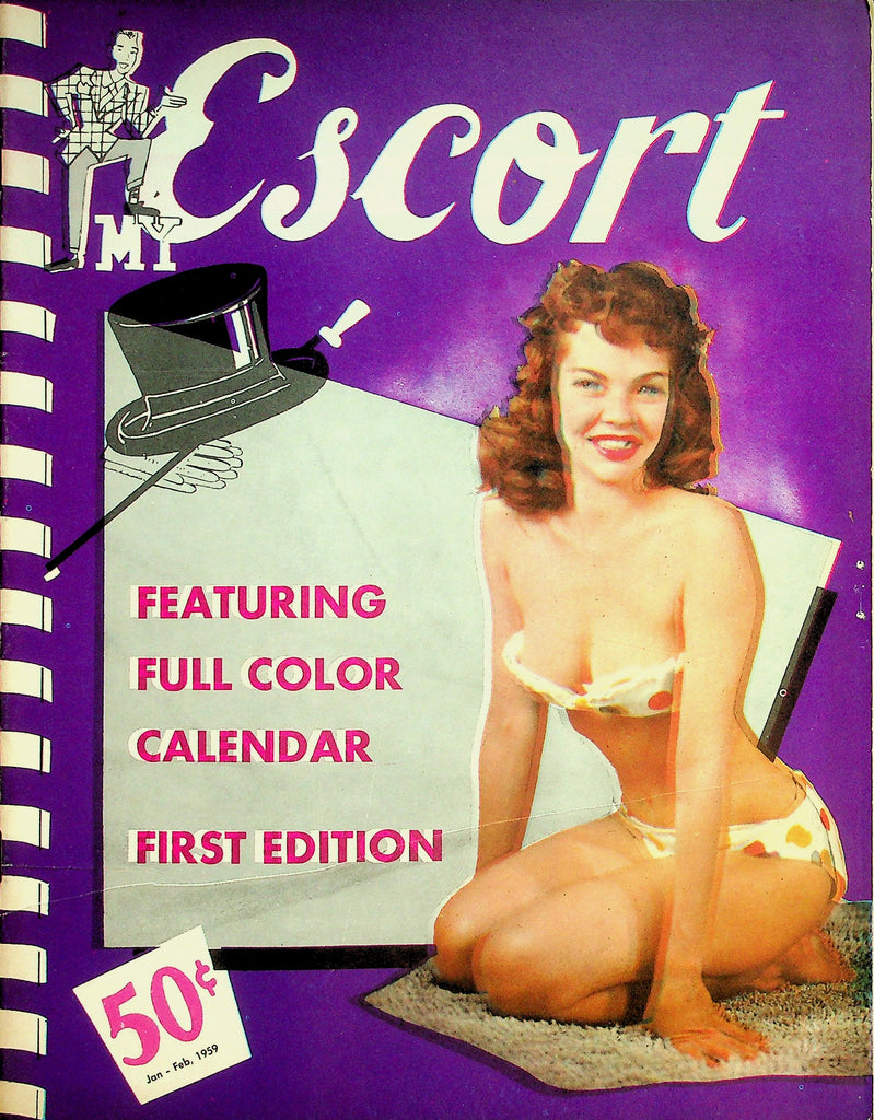 My Escort Magazine  Cover Girl Madeline Castile  w/Calendar  First Edition January 1959  091926lmp-GSC