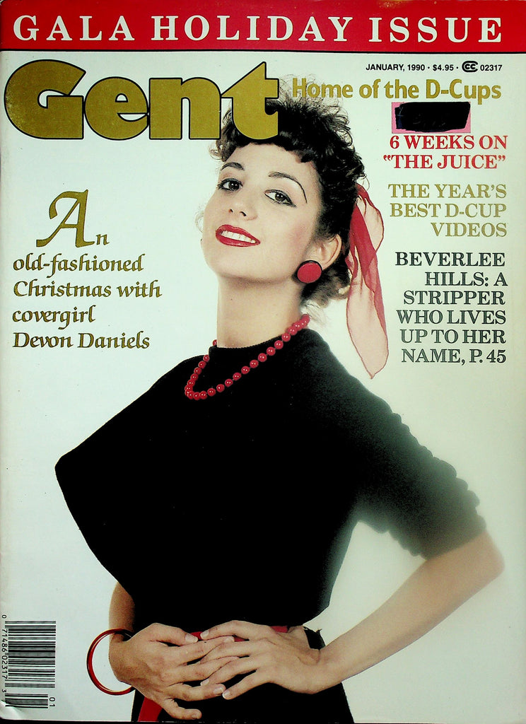 Gent Busty Magazine   Covergirl Devon Daniels  January 1990  Gala Holiday Issue    112925lmp