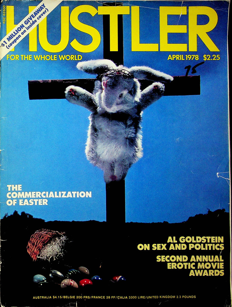 Hustler Magazine Commercialization of Easter April 1978 good reading copy 062823RP