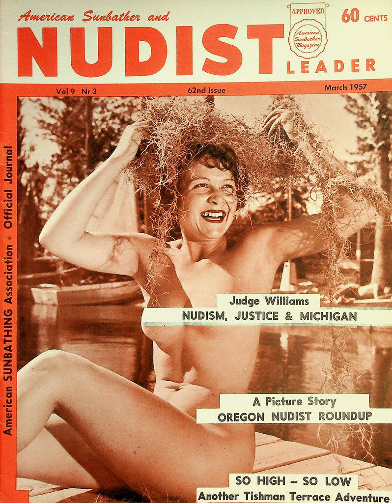 American Sunbather and Nudist Leader Magazine  Oregon Nudist Roundup  March 1957   040626lmp