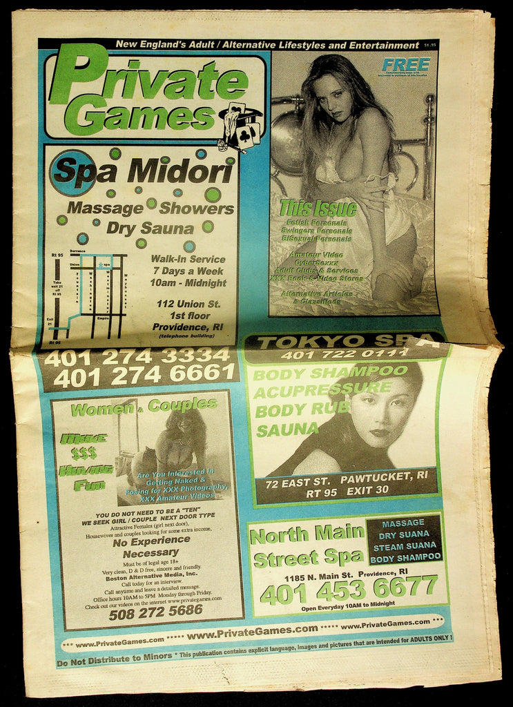 Private Games New England Adult Magazine Feb 2003 Personal Ads 090426HRP-4