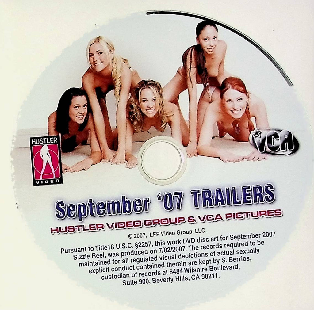 Hustler Sep. 2007 Trailers DVD Hustler Video Group No Case or Artwork 051624tsdvdc58