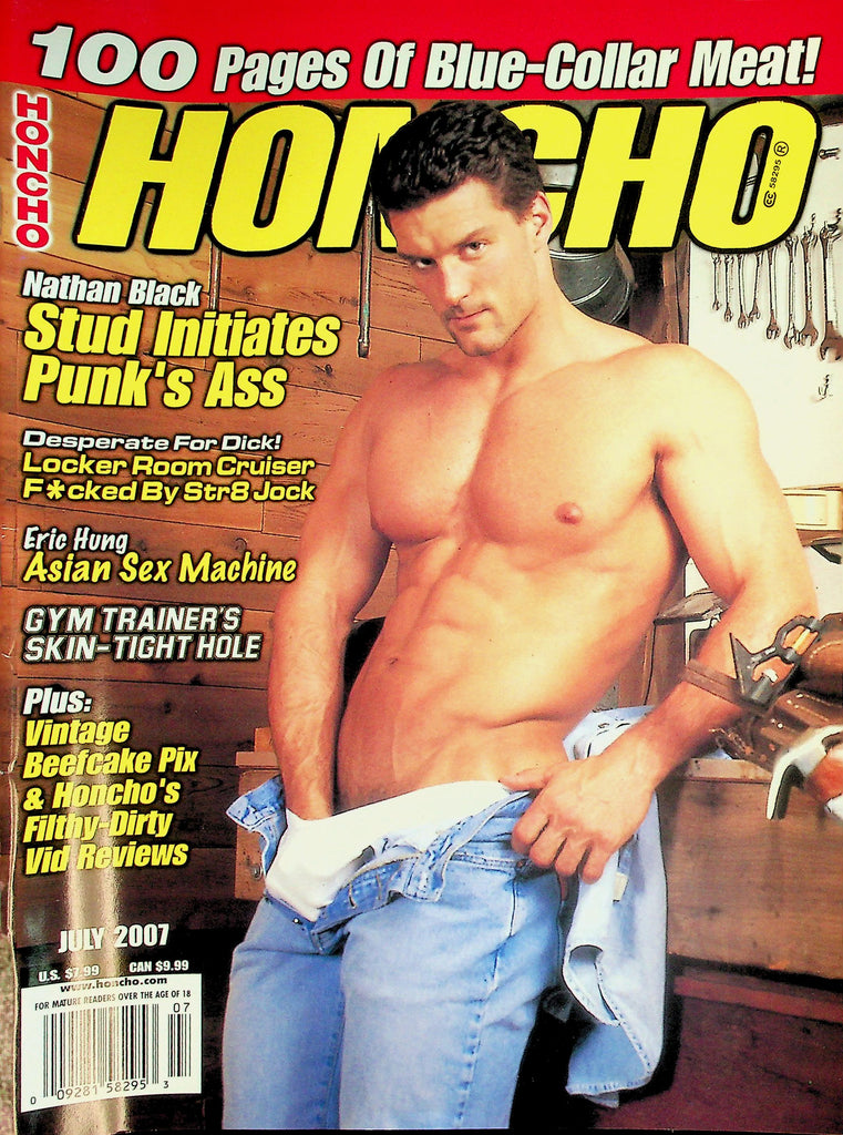 Honcho Gay Magazine  Nathan Black Stud Initiates Punk's Ass  July 2007   042026lmp