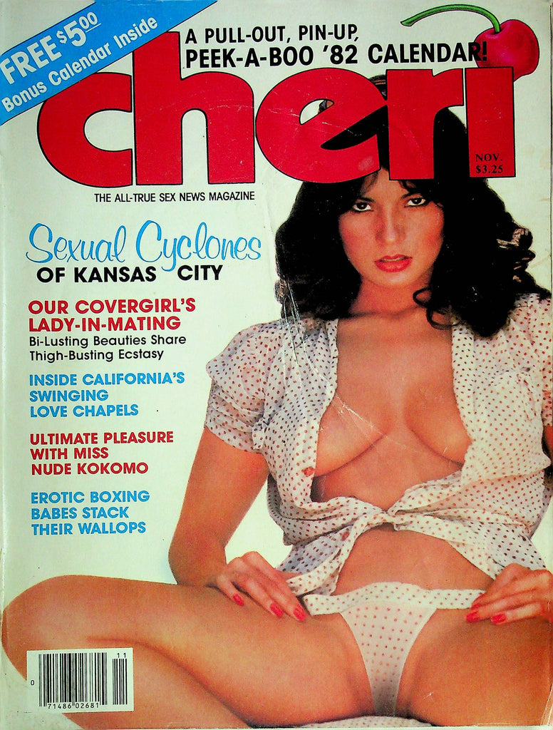 Cheri Men's Magazine Sexual Cyclones Of Kansas City November 1981 W/Calendar 062424RP