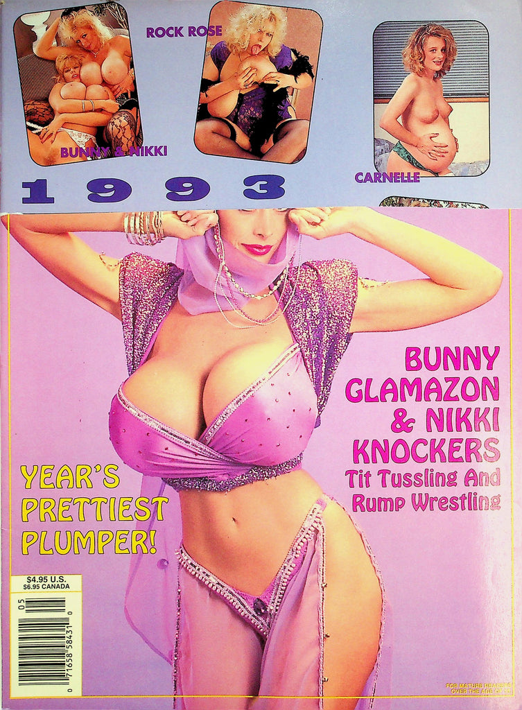 Juggs Busty Magazine  Covergirl Pandora Peaks / Bunny Glamazon &  Nikki Knockers, Taylor Wane  May 1993   061926AMP-