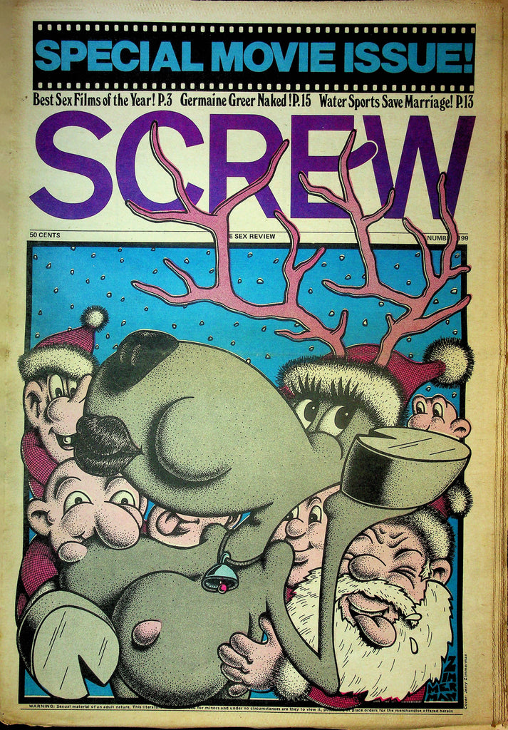 Screw Men's Newspaper Special Christmas & Movie Issue No.199 December 25 1972 061124OSRP