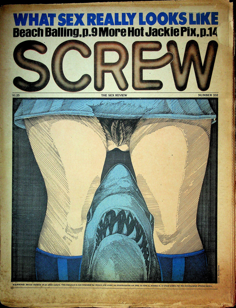 Screw Men's Newspaper More Hot Jackie Pix No.332 July 14 1975 061224OSRP