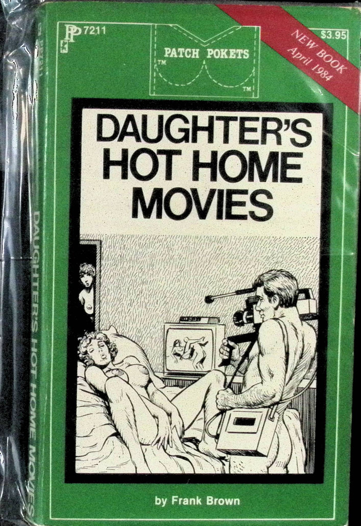 Step-Daughter's Hot Home Movies by Frank Brown April 1984 Patch Pokets Book Greenleaf Classics Adult Novel-042324AMP