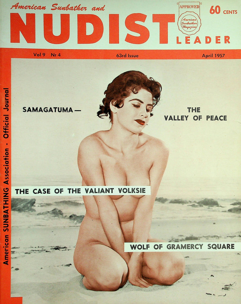 American Sunbather and Nudist Leader Magazine  The Valley Of Peace   April 1957    040626lmp