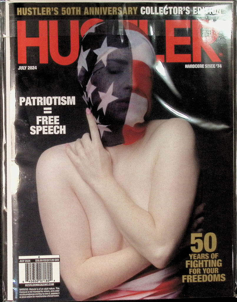 Hustler Magazine July 2024 Patriotism Issue 50th Anniversary Collector's Edition Vanna Bardot Chanel Camryn Sasha Grey Alexis Texas Kayden Kross Angela White 100625AMP