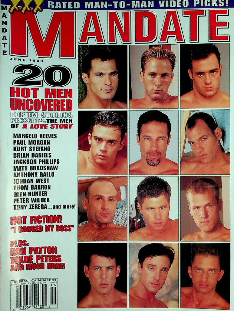 Mandate Gay Magazine   20 Hot Men Uncovered - Marcelo Reeves, Paul Morgan and More!  June 1998  042026lmp