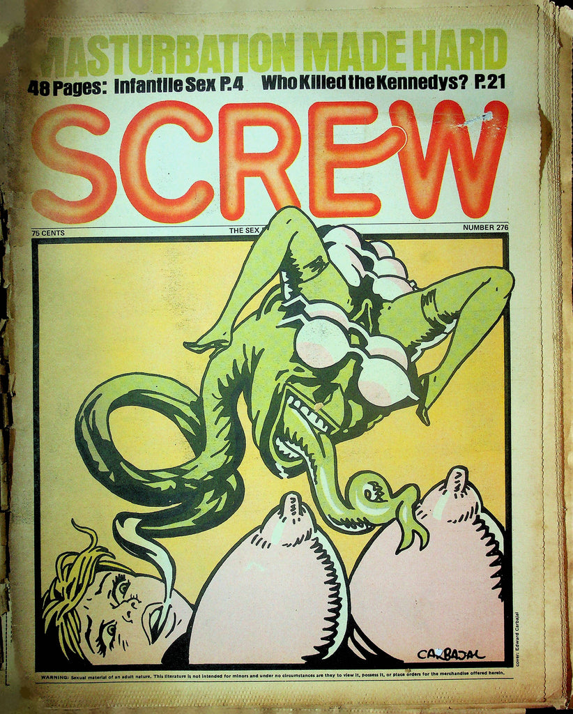Screw Men's Newspaper Masturbation Made Hard No.276 June 17 1974 061224OSRP